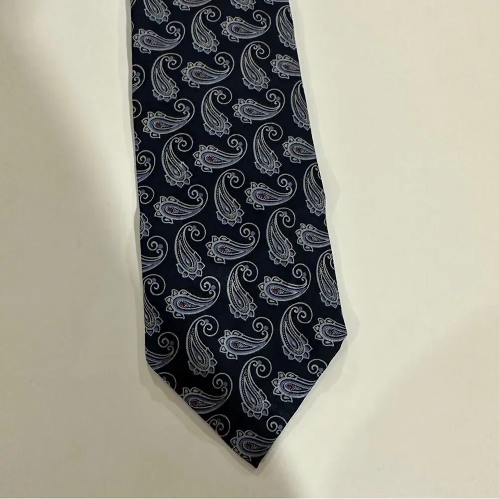Polo Ralph Lauren for Neiman Marcus Silk‎ Navy Blue Paisley Print Tie